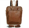 6078 Vintage Leather Style Brown Men Briefcase Backpack Bag